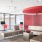 a lounge with a couch and chairs